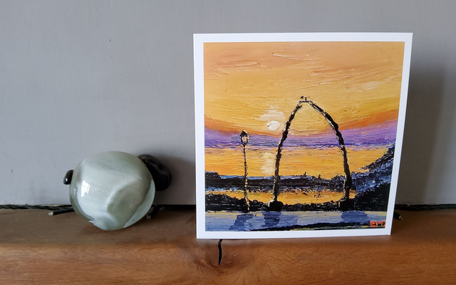 Whitby Whalebones. Art card/ Coaster.