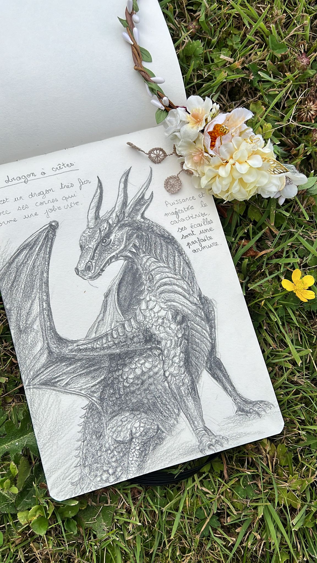 Impression &quot;Grand Dragon Noir&quot; Taille A5