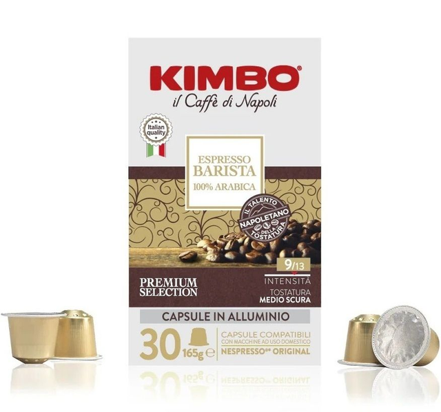 Caffé Kimbo | 30 Alu Kapseln Nespresso® kompatible Barista | Intensität 9/13