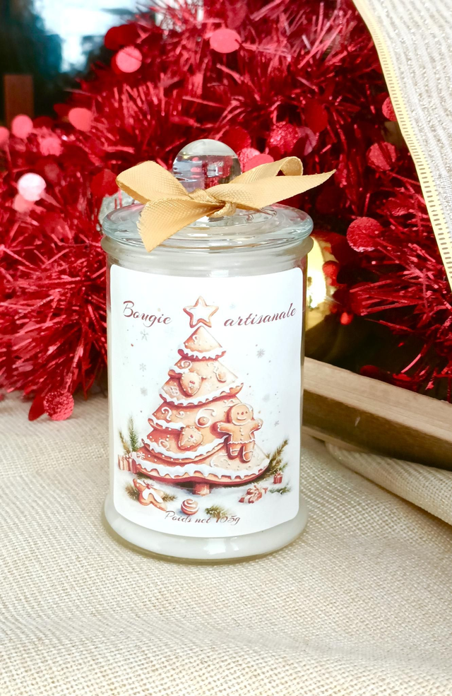 Bougie de Noël bonbonnière 