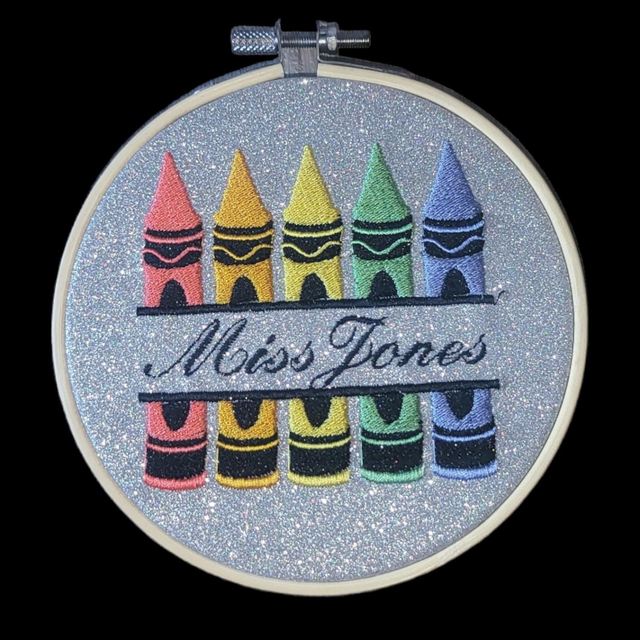 Personalised Crayon Teacher Wall Hanging 