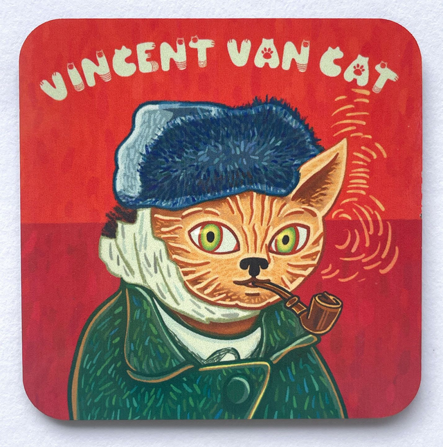 Untersetzer / Coaster "Vincent van Cat"