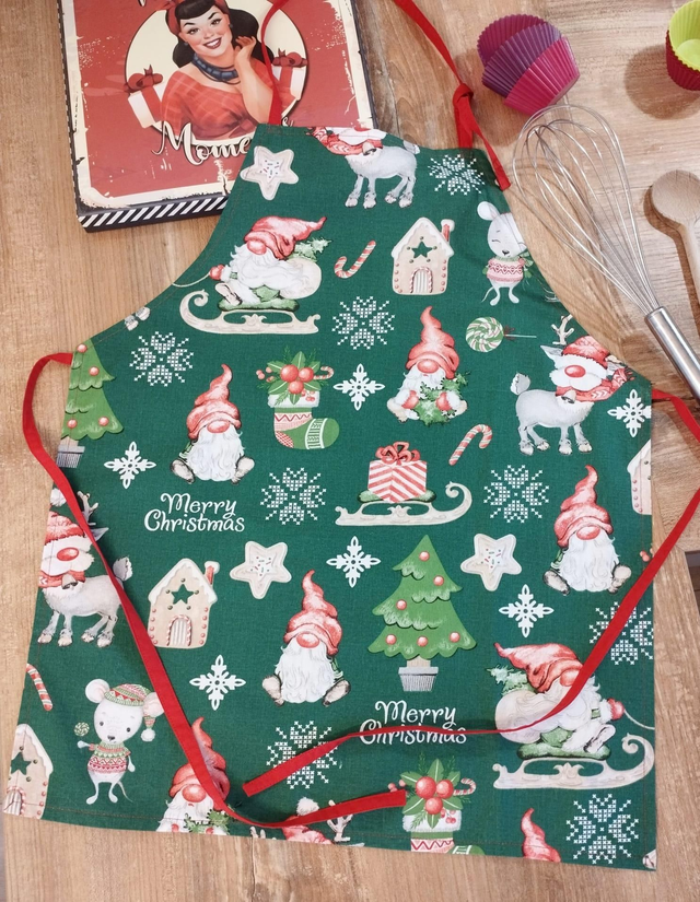 Tablier de Cuisine Enfant - Noël Vert