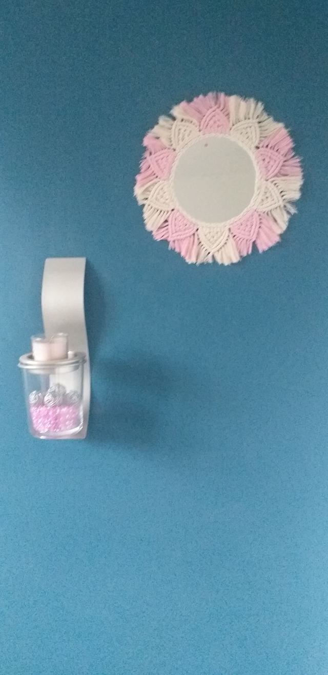 Macramé miroir 20cm envergure 40env