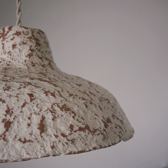 Abat jour suspension Paris rose marbré beige