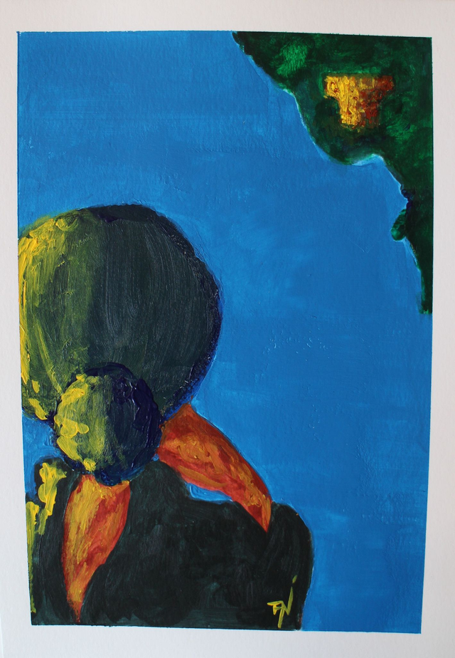 Acrylique sur papier | MARIE-DOMINIQUE, Princesse de la mer