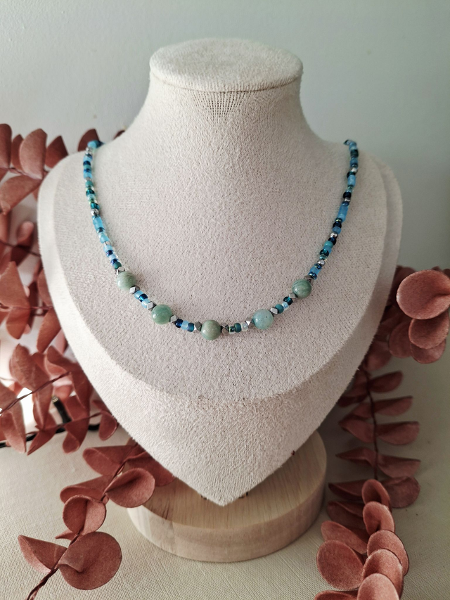 Collier Éclat - vert argenté   