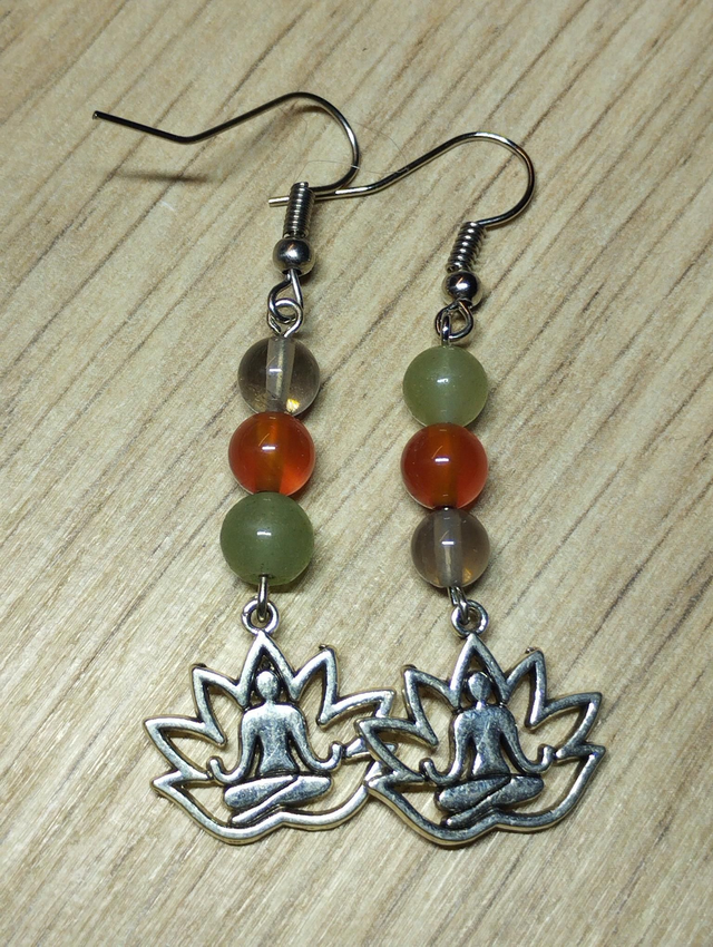 Boucles d'oreilles yoga d'automne 