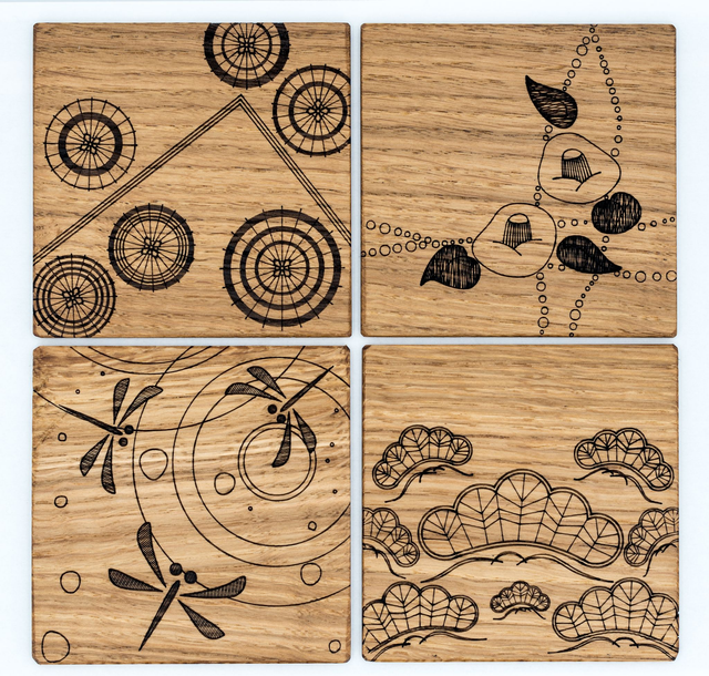 Irodori Japanese Design Bundle – 4 Original Laser Engraving Files (SVG, DXF, LBRN2, PNG, PDF)