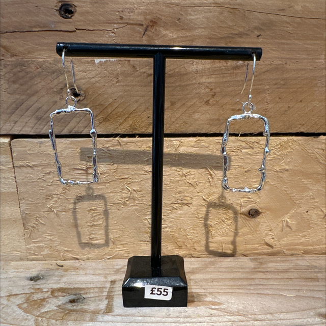 Silver Frame Earrings 