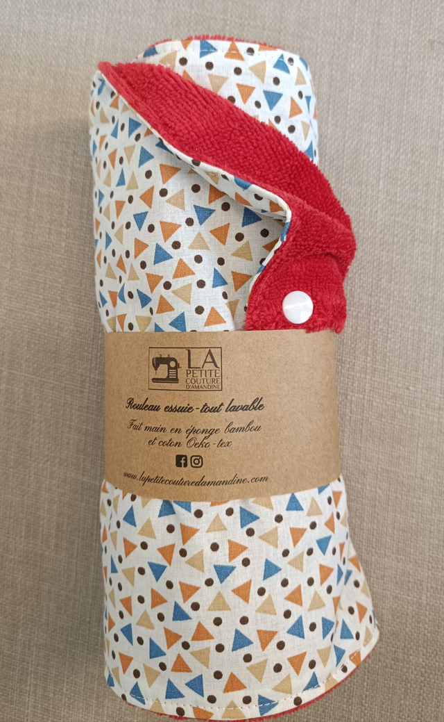 Rouleau essuie-tout motif triangles 