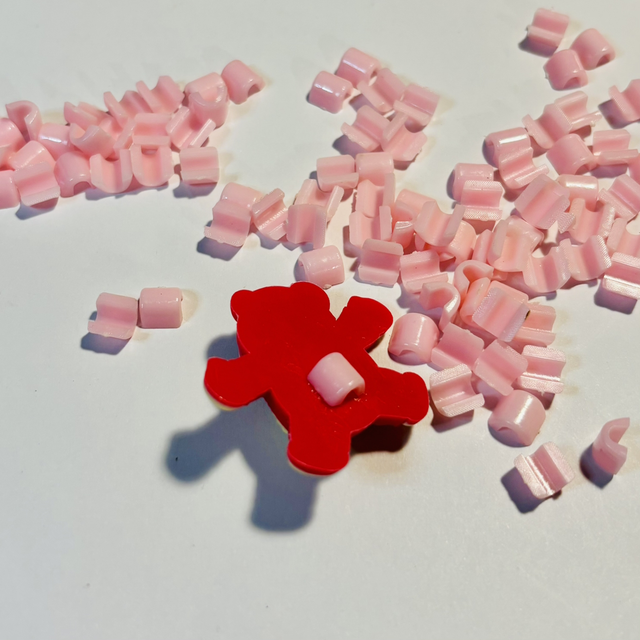 Pink acrylic attachments for crafting 