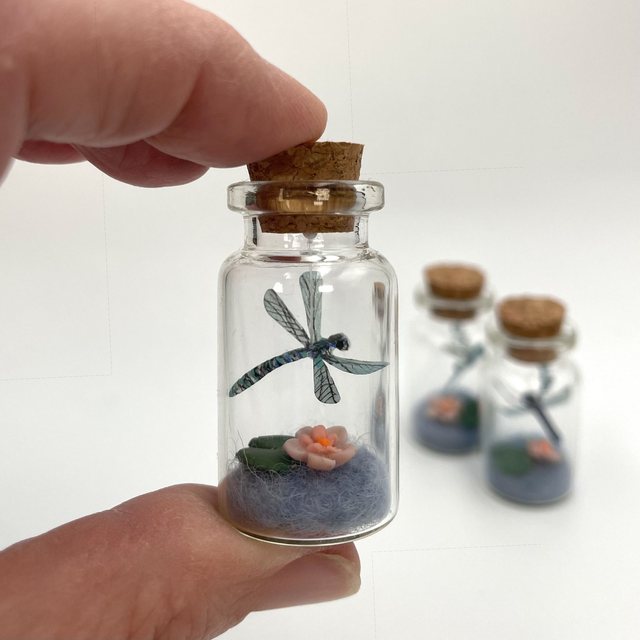 Micro Dragonfly in a bottle