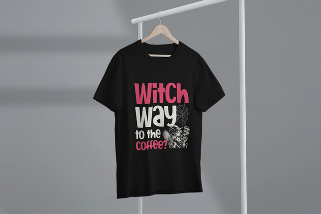 Witch Way to the Coffee, Coffee Humor, Halloween Spirit
Hexenweg zum Kaffee, Kaffee-Humor, Halloween-Geist