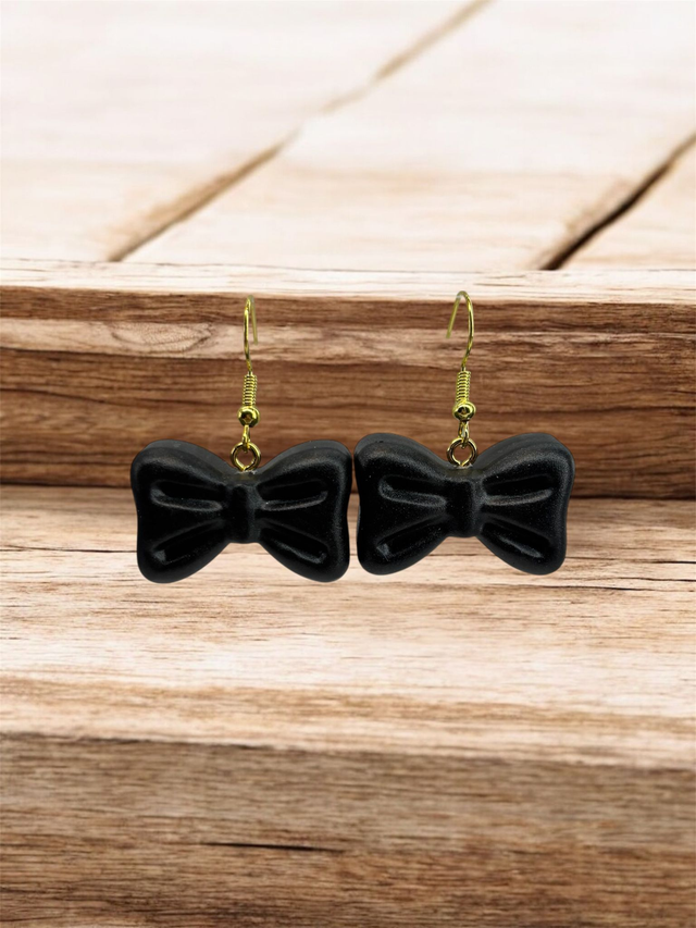 Boucles d'oreilles nœuds résine époxy