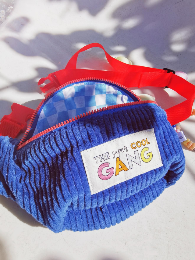 Banane BILLY velour bleu