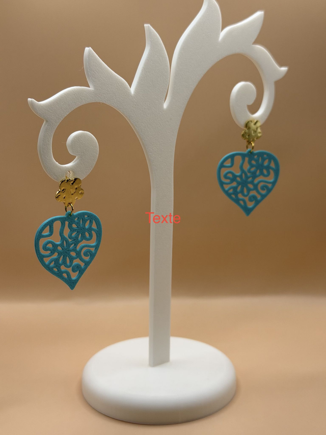 Boucles d'oreilles Coeur - Attaches Fantaisies couleur dorée