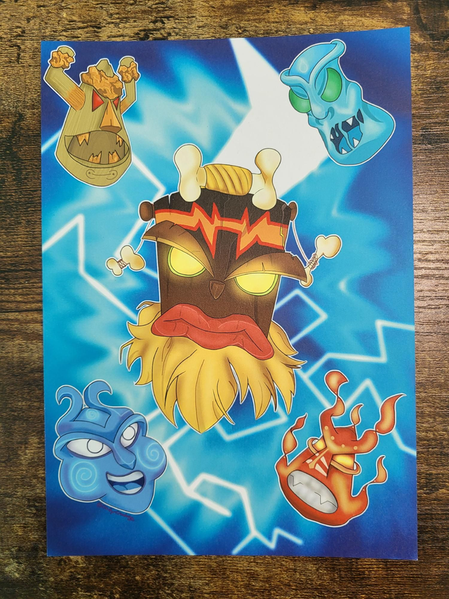 &#039;Wrath of Cortex Masks&#039; Print