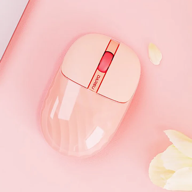DAREU LM135 Souris Bluetooth/Filaire (Rose)