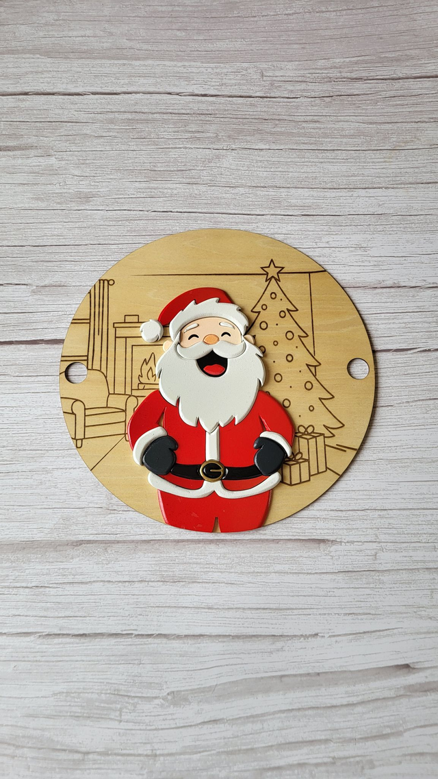 Décor Père Noël Joyeux - pour Message CréActif Personnalisé