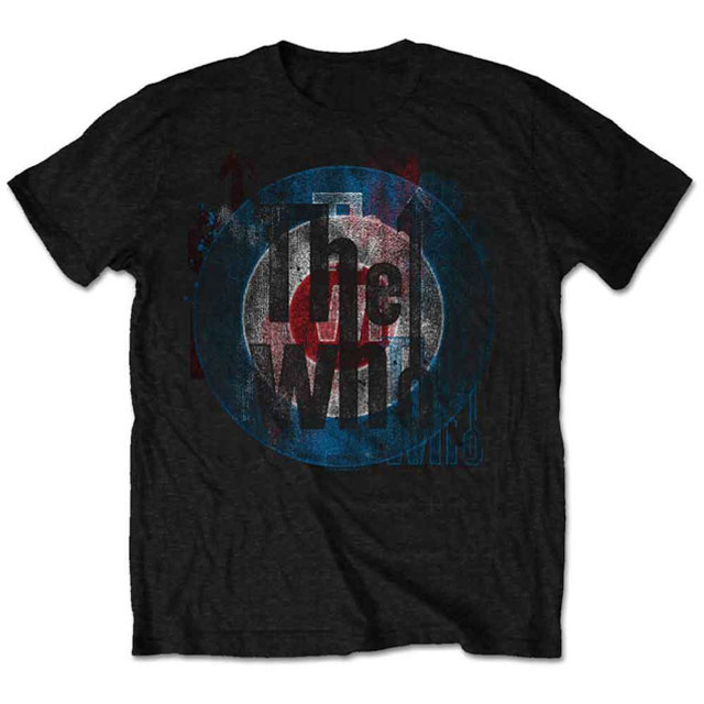 THE WHO UNISEX T-SHIRT: TARGET TEXTURE (BLACK)