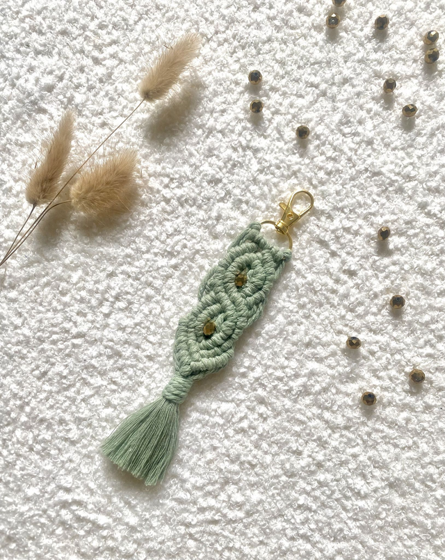 Bijou de sac ou porte-clé collection Syrel – Vert d'eau