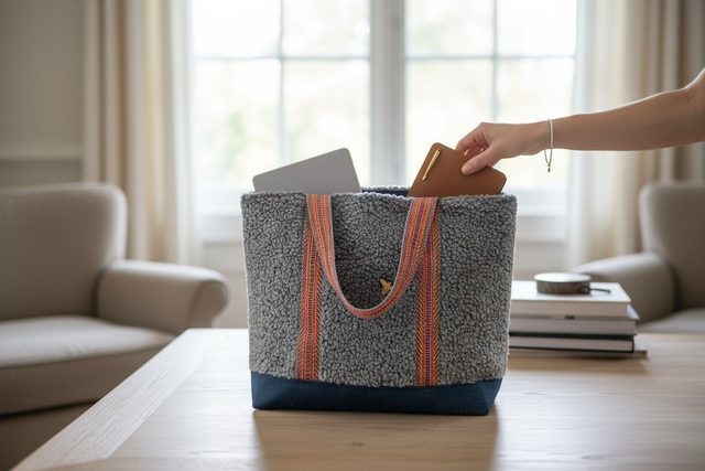 Cabas Essentiel - Bouclette Gris