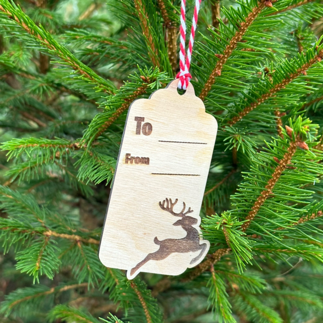 Wooden Christmas Gift tag