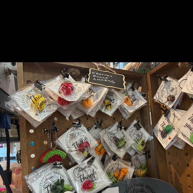 Crochet phone charms