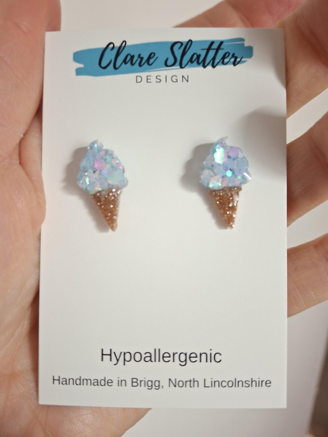 Ice cream stud earrings
