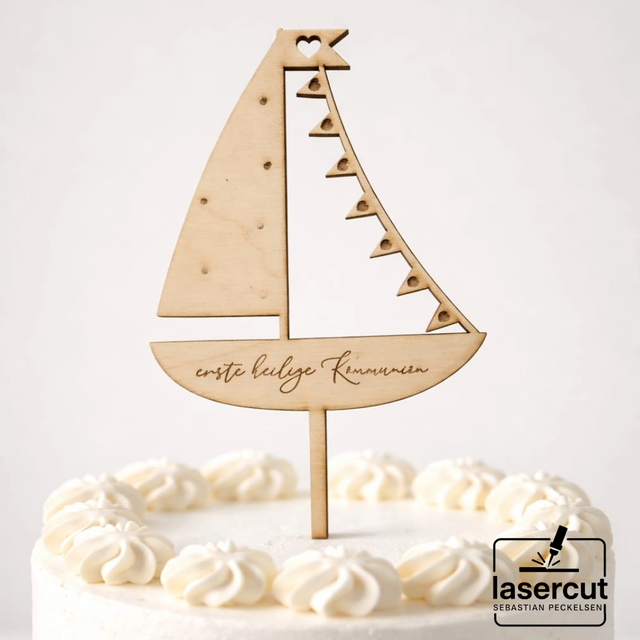 Blumen- / Torten- / Kuchenstecker "erste heilige Kommunion"