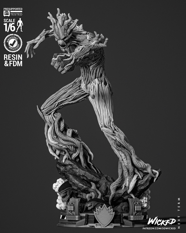 STATUE GROOT Gardiens de la galaxie série Marvel comics