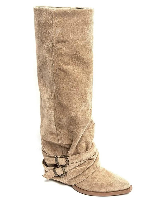 Westernlaars met gesp ecru