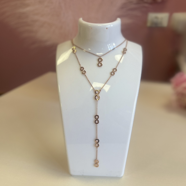 Collana doppia infinity