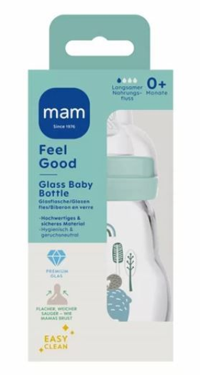 Mam, Feel Good Glasflasche 170 ml, 0+ m