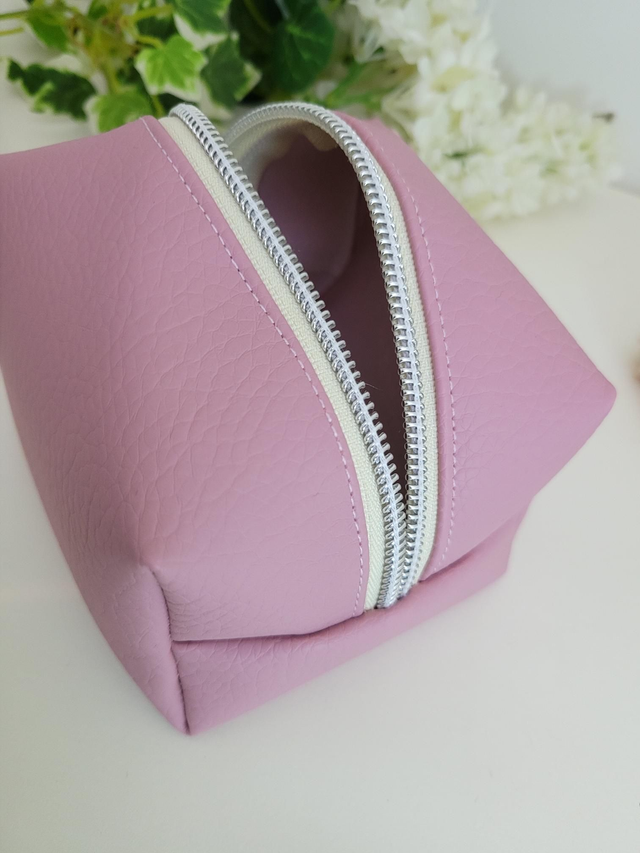 Petite trousse simili cuir rose