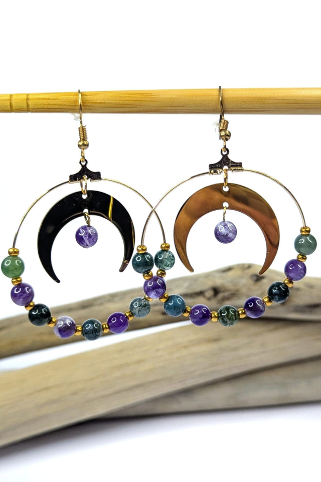 Créoles Eclipse - Pièce unique