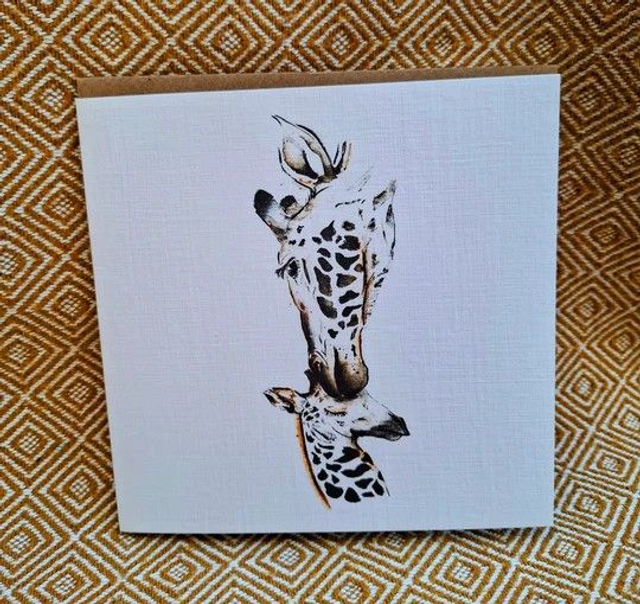 Giraffe Kiss Greeting Card