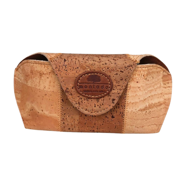 Étui à lunettes naturel-tabac