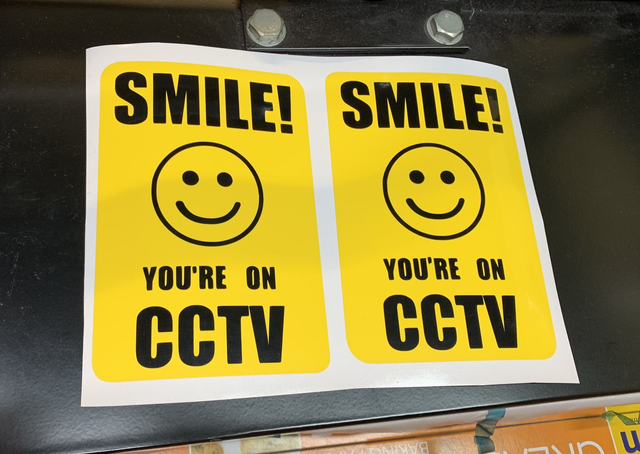 Smile your on cctv sticker 