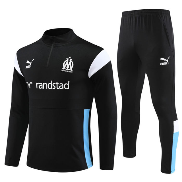Adulte Olympique de Marseille 2023-2024 Quick Dry Casual noir