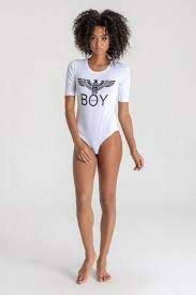 465B781 - BOY London T-shirt mezza manica fatta a body logo centrale