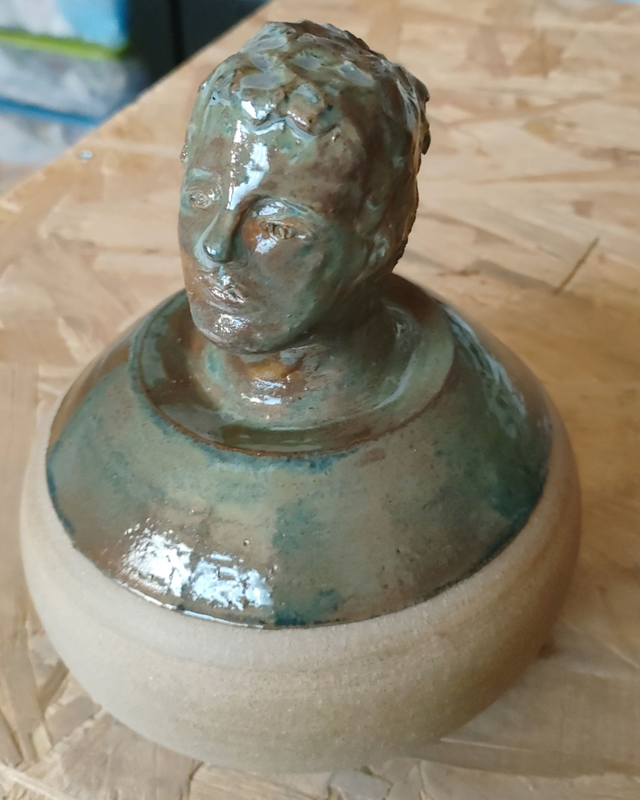 Boîte avec tête féminine” gardienne des songes”