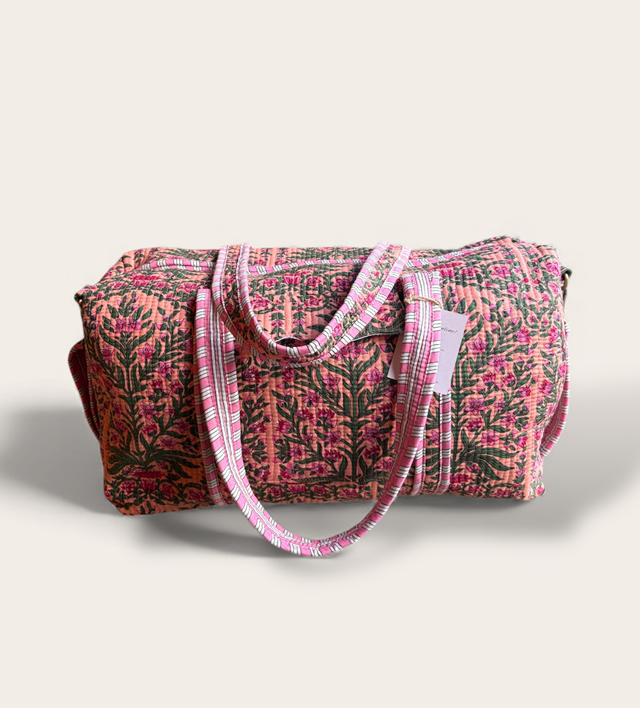 Pink Autumnal Duffle Bag