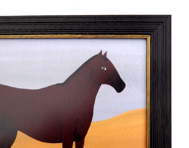 Framed Fine Art Print - Naive Prize Bay Horse