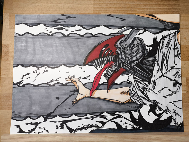 Markers Denji &quot;Chainsaw man&quot; A3