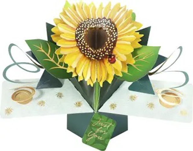 Sunflower pop card suitable for any occasion 