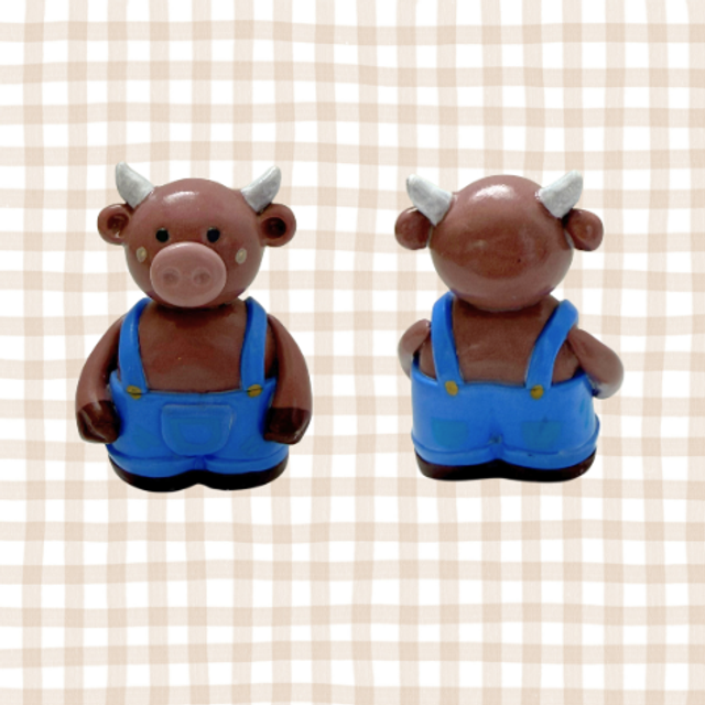 Farmer Cow Figure