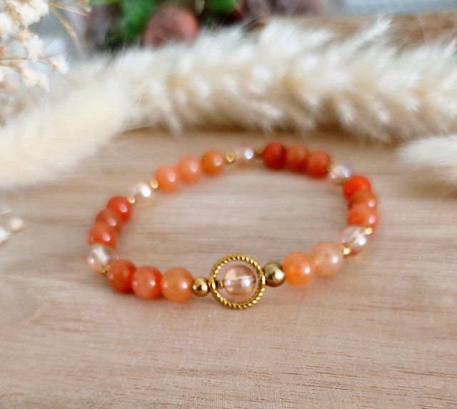 A Bracelet "Élan" Aventurine orange