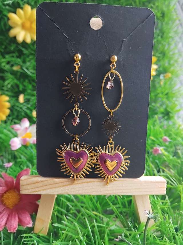 boucles d'oreilles coeurs 